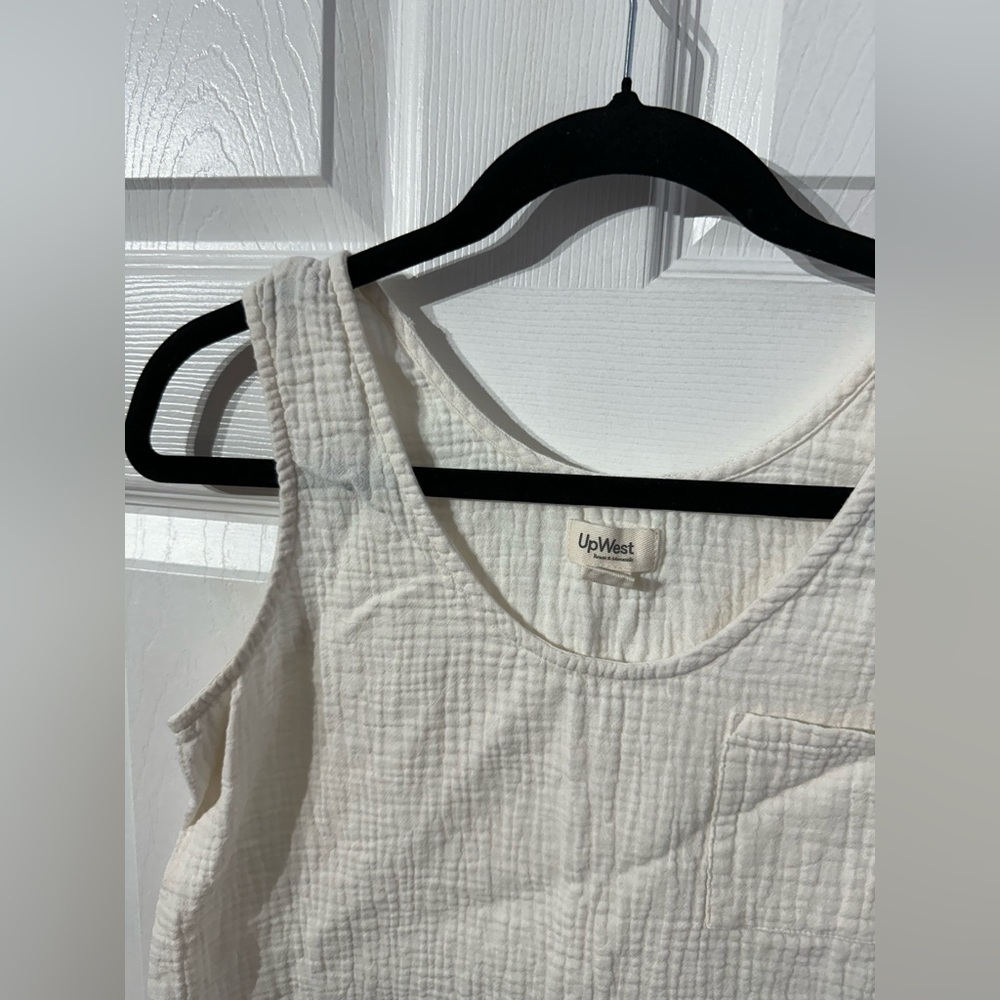 UpWest Cream Boxy Tank Top (XS) - Picture 10 of 16